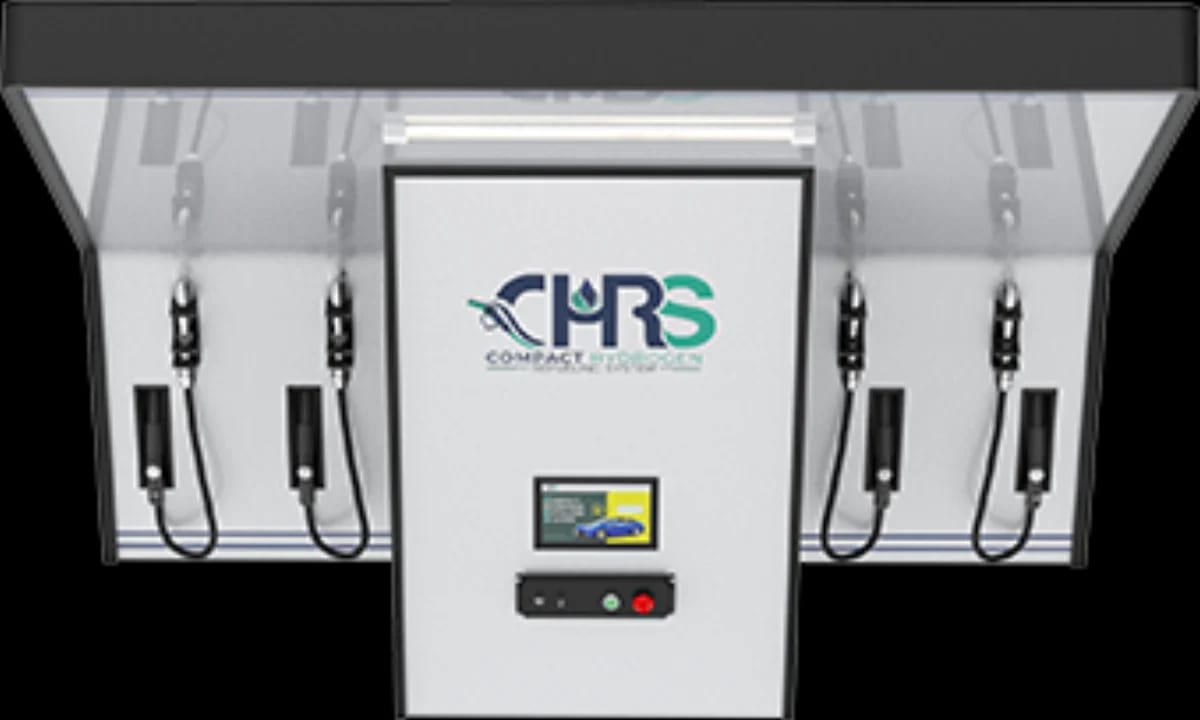 The Compact Hydrogen Refueling System (CHRS™) dispensing canopy