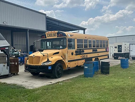 2012 International 3000 mini school bus used for testing
