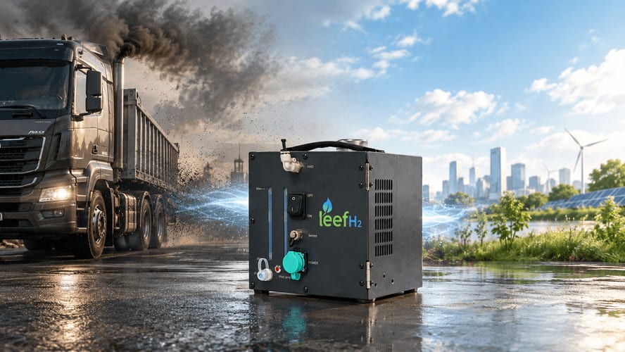 LeefH2™ hydrogen generation unit installed alongside an engine