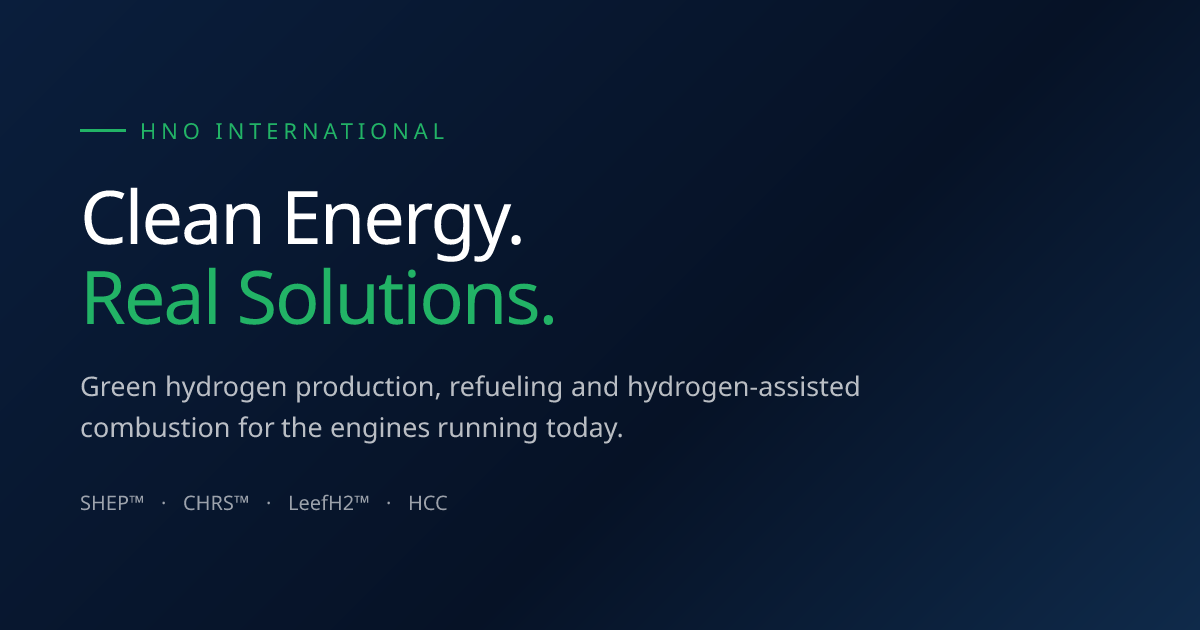 Hydrogen Production — HNO International | HNO International